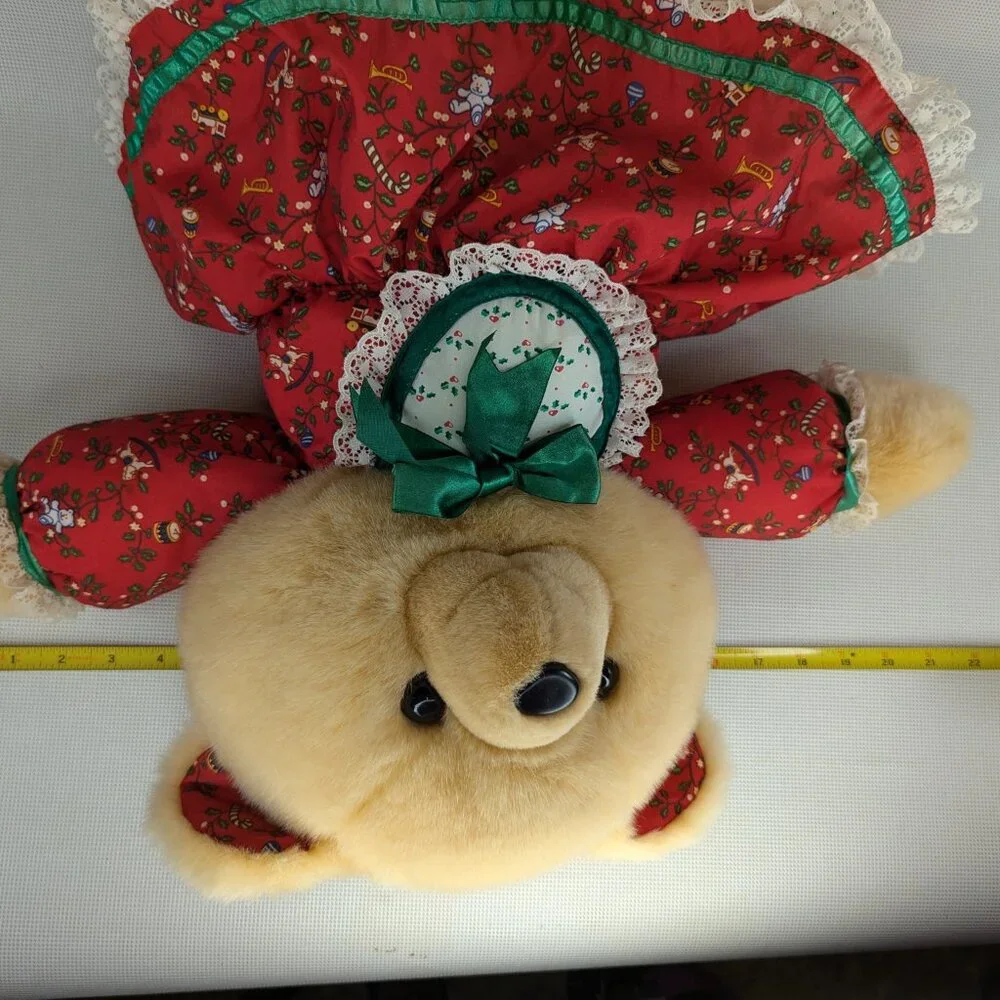 Vintage 1986 Kmart Christmas Girl Teddy Bear 22